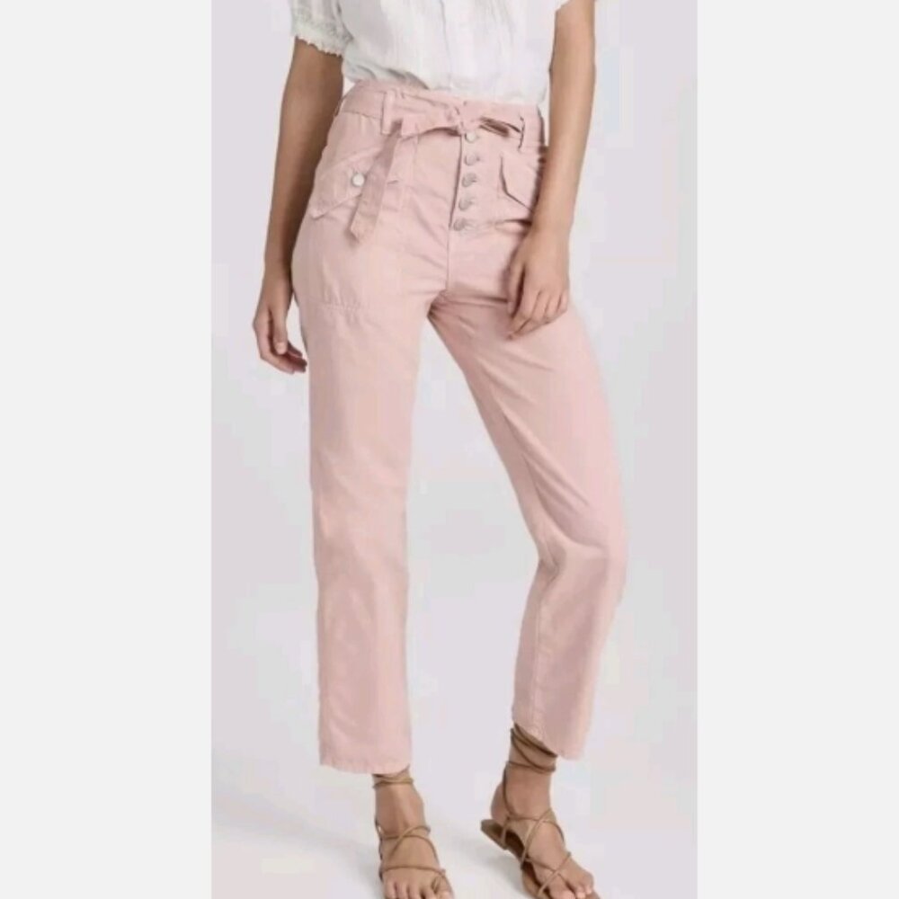 Veronica Beard Jeans Rinley Straight Leg Jean in Rose Water Size 25 NWT